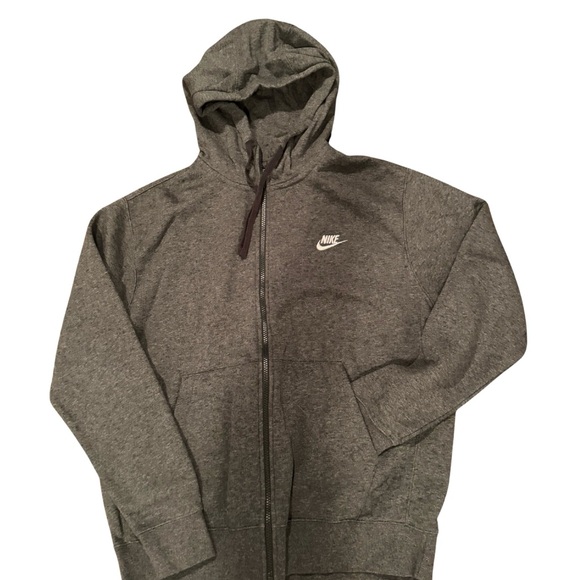 Nike Mens Charcoal Zip Up Sweater - Picture 7 of 12